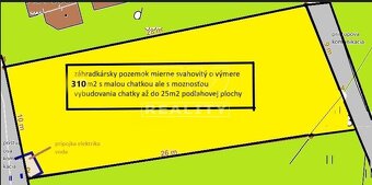 NA PREDAJ POZEMOK NA REKREAČNÉ ÚČELY S VÝMEROU 304 M2. - 2