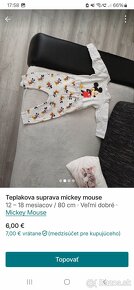 Mickey mouse teplakova suprava. - 2