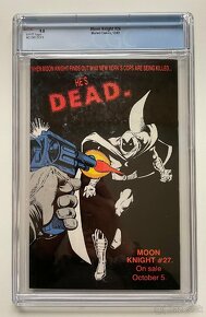 Komiks Moon Knight #26, Marvel Comics 1982, CGC 9.0 - 2