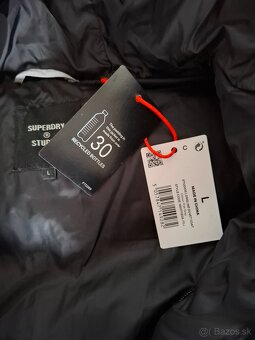 Bunda zimna SuperDry dlha siva vel.L nove - 2