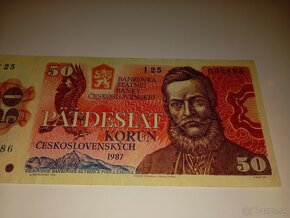 BANKOVKA 50 KČS, 1987, VZÁCNÁ SERIE I 25, PĚKNÝ STAV - 2