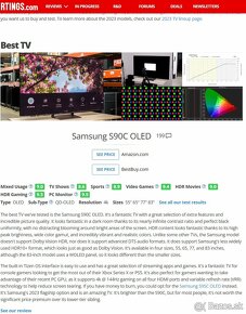 Samsung OLED 55 palcov QE55S90C (S90C) - 2