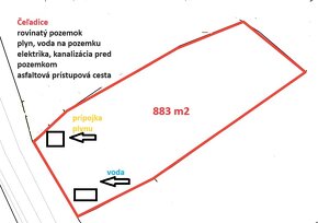 Pozemok na predaj, 883 m4 . Výhradne u nás - 2