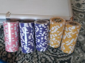 Poker sada 500 ks + nahradne zetony + cestovna sada - 2