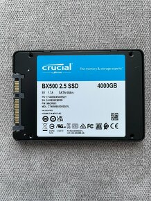 2,5" SSD Crucial BX500 4TB - 2