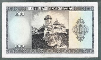 Staré bankovky 1000 kčs 1945 pěkný stav - 2