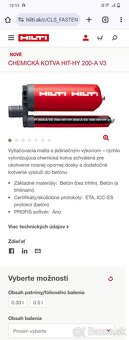 Chemické kotvy Hilti HY-200 500ml - 2