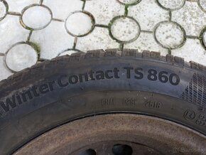 Plechové disky 5x108 + zimné pneu 195/65 R15 - 2