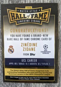 Topps Match Attax 24/25 - Hall of fame (Zidane) - 2