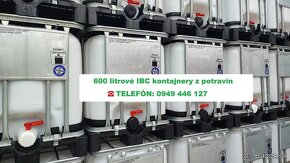 Predám potravinárske IBC kontajnery 300L 600L 800L - 2