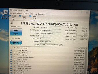 SSD disk M.2. Nvme 512GB SAMSUNG PM981a. - 2