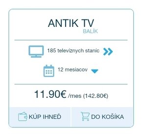 Antik Tv kupon na 12 mesiacov - 2