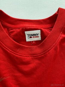 Tommy Jeans dámske červené tričko Jersey S - 2