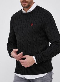 Ralph Lauren sveter Cable-Knit Cotton Jumper - BLACK - 2