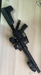 Predám Airsoft repliku AR-15 delta armory Alpha full upgrade - 2