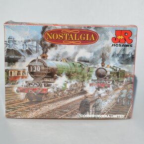 Vintage puzzle Parná lokomotíva - ešte nerozbalené, z r.1995 - 2