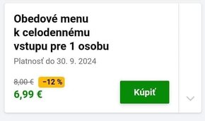 Obedové menu v reštaurácii Panoráma Patince - 2