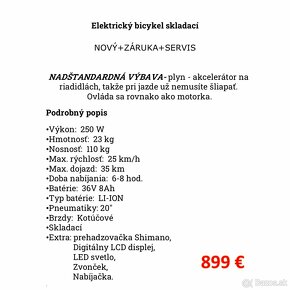 Elektrický bicykel skladačka - 2