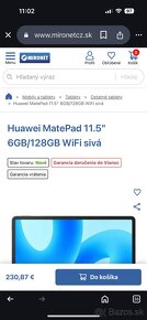 Huawei MatePad 11.5" 6GB/128GB WiFi sivá - 2