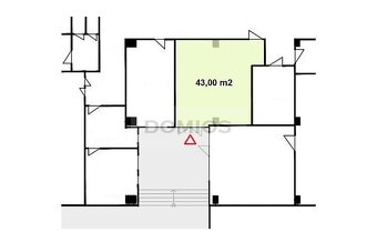 Obchod. priestory (43 m2, vstup z chodníka, príz., KE-St.m.) - 2