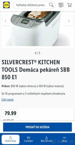 Domáca pekáreň Silvercrest SBB 850 E1 - 2