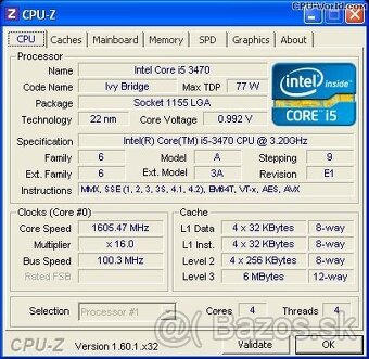 Predám procesor Intel i5-3470, Socket LGA1155, 3.2GHz - 2