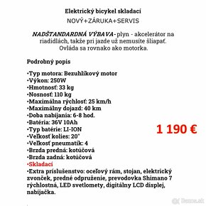 Elektrický bicykel skladačka - 2