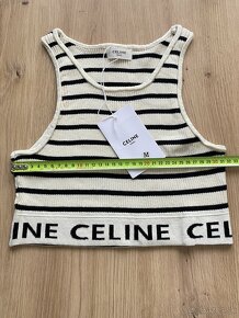 celine top bielocierny pasikovany M - 2