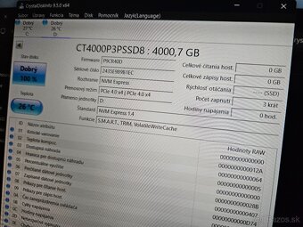Crucial P3 Plus 4TB  / NOVÝ 0 HODÍN ZÁRUKA - 2