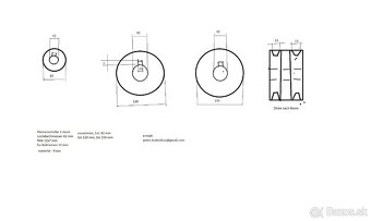 zotrvačník 2x 80 kg, remenice 4ks, klinové remene - 2