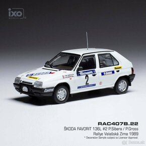 Modely Škoda Rallye Favorit, 130 a další 1:43 IXO - 2