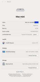 super výkonný Mac mini (M2/16GB/256GB) v záruke do FEB 2026 - 2