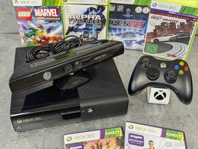 Xbox 360 E, HDD, Kinect, ovládač + 6 hier (LEGO, NFS, ...) - 2