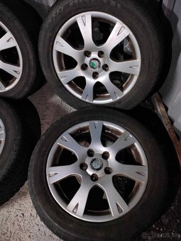 4ks alu disky orig. Škoda 5x112 r16 pneu 205/55 r16 - 2