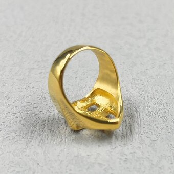 Pánsksy prsteň - CHIRURGICKÁ OCEĽ pozl.18K GOLD - TEMPLAR - 2