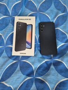 Samsung A34 5g duos čierny v peknom stave návod krabica ihla - 2