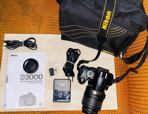 NIKON D3000 (zrkadlovka + full príslušenstvo) - 2