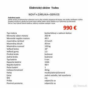 Elektrický skúter Yadea - 2