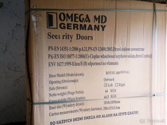 Bezpecnostne dvere OMEGA MD GERMANY. - 2