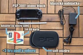 Sony PSP 3001 piano black 64 GB + 3 hry podľa výberu - 2