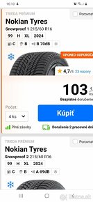 215/60  r16  Nokian zimne pneu. - 2