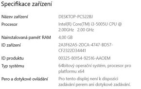 ▼Asus X540LA - 15,6" / i3-5005U / 4GB / SSD / ZÁR▼ - 2