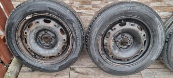 Predám letnu sadu 5x100 r14 ,Hankook 185/60 r14 letné - 2