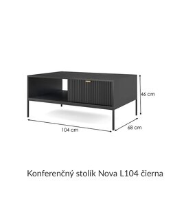 Čierny konferenčný stolík Nova - 2