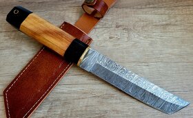 nový samurajský Damaškový nôž TANTO 27,5 cm + pouzdro - 2