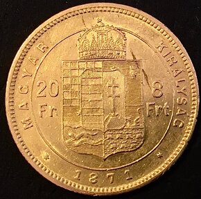 8 Zlatník/20 Frank 1871 KB FJI - 2