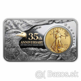 Stříbrná a zlata mince - GOLD EAGLE 35th Anniversary 1 Oz - 2