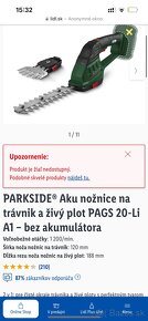 Aku nožnice na trávu a živý plot Parkside - 2