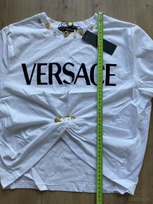 versace crop top biely M - 2