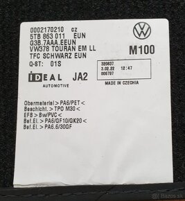 Originál autokoberce VW Touran 5T1 - 2